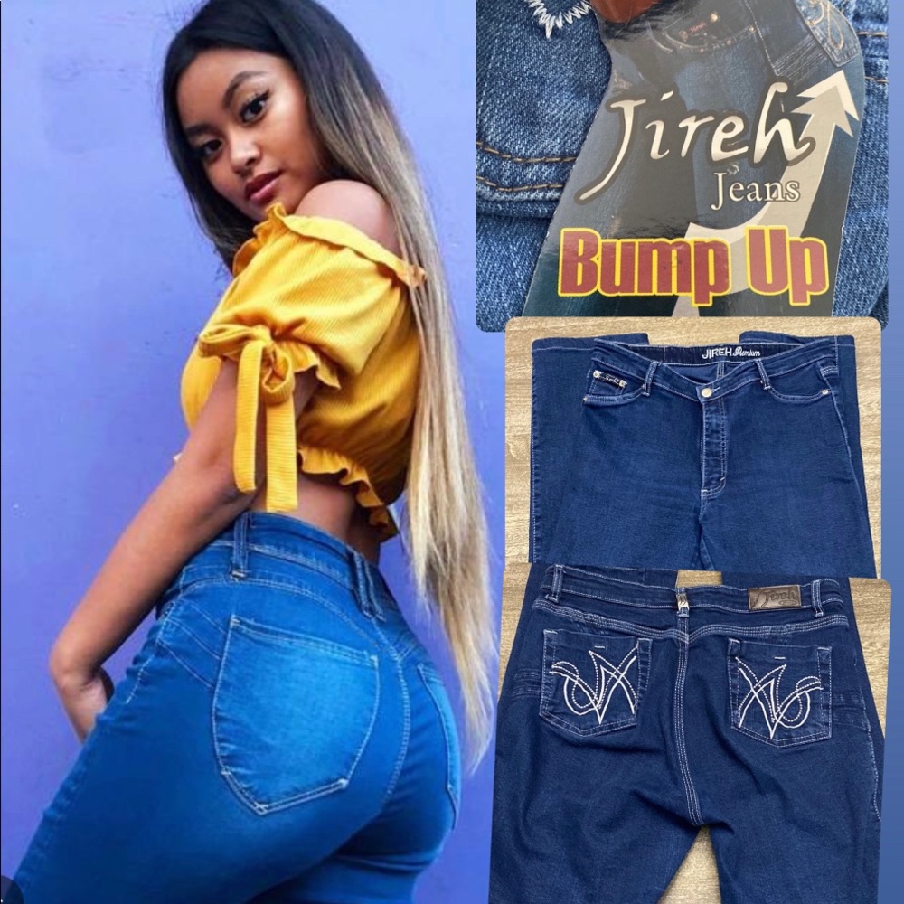 NWOT Authentic JIREH Columbian jeans Butt Lift High rise Butt Lift Bump Up Jeans